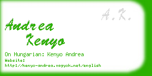 andrea kenyo business card